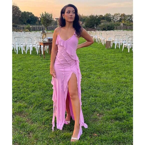 RARE!!! MANGO BLOGGER FAVE!!! Asymmetric Maxi Dress NWT - Picture 9 of 16